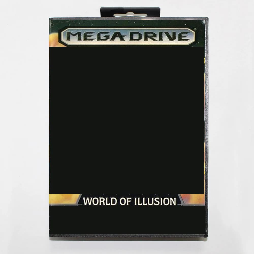 Nuovo arrivo World of Illusion MD Gioco di carte 16 Bit BR Cover per Sega Megadrive Genesis Cartuccia per console per videogiochi