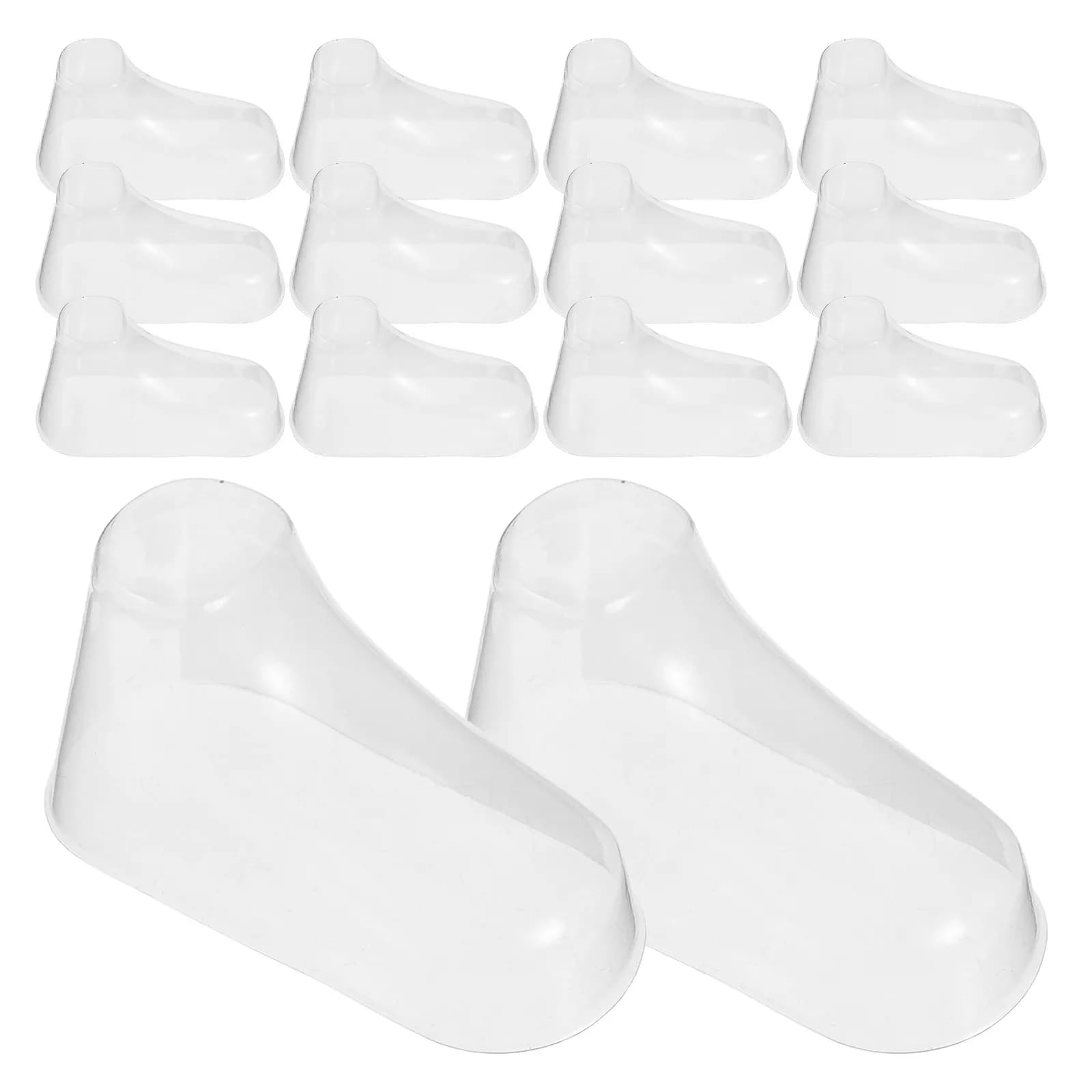 50 Pezzi Manichini in Plastica Trasparente per Piedi di Bambino, Misura Standard 105mm, Supporto per Esposizione Calzini e Scarpe per Negozi di Calzature per Bambini