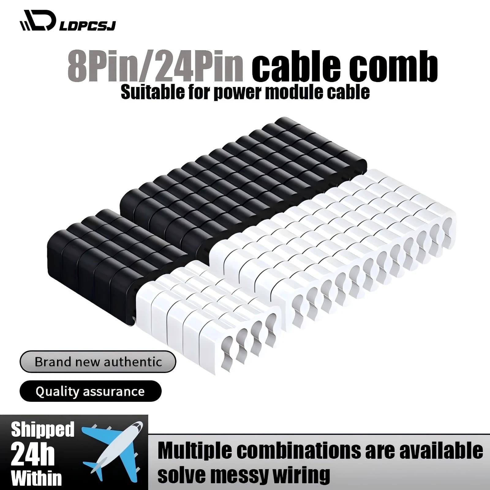 Cavo LDPCSJ 24PIN per Modulo di Alimentazione Computer - Organizzatore per Scheda Madre, CPU e Scheda Grafica per Cablaggio Ordinato