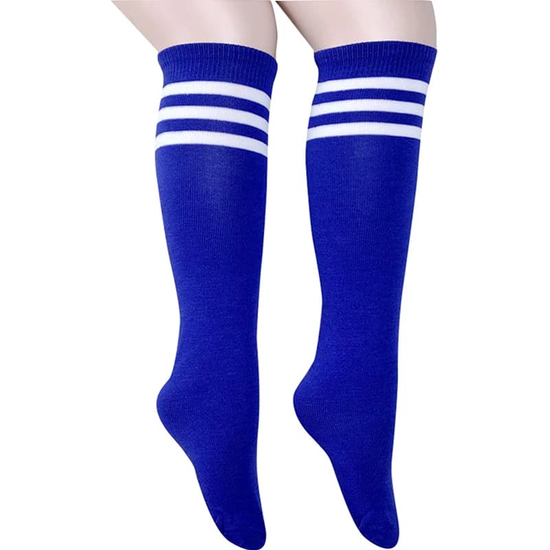 Nuovi Calzini Sportivi Lunghi al Ginocchio in Cotone e Spandex per Bambini, Calze da Calcio e Baseball