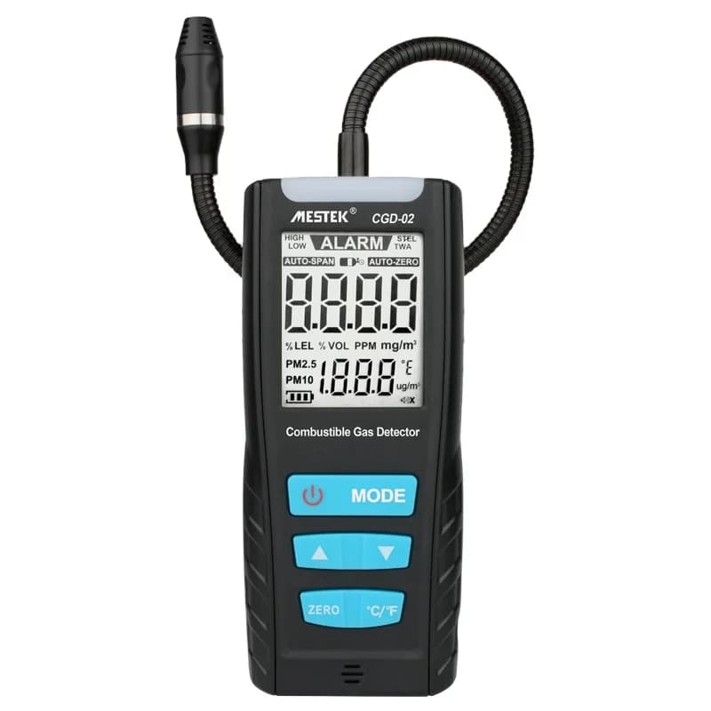Portable Gas Analyzer Leak Detector for CH4 CO C2H6 - Combustible Gas Analyser for Safety And Industrial Use