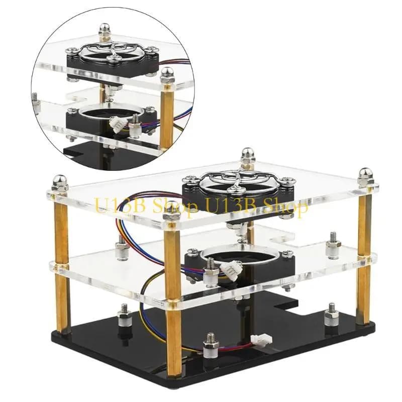 U13B transparent acrylic protective case with cooling fan for 5