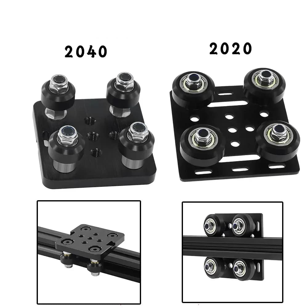 Parti della stampante 3D 2020 V-Openbuildd Ruote V Gantry Plat Set Puleggia speciale per piastra scorrevole per profili in alluminio con scanalatura a V 2020/2040