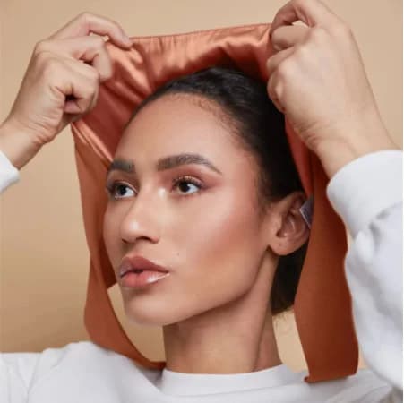 Berretto Hijab in raso a doppio strato per donna, sottopelo islamico con cofano con cravatta, hijab istantanei, sciarpe turche, turbante musulmano, bandana