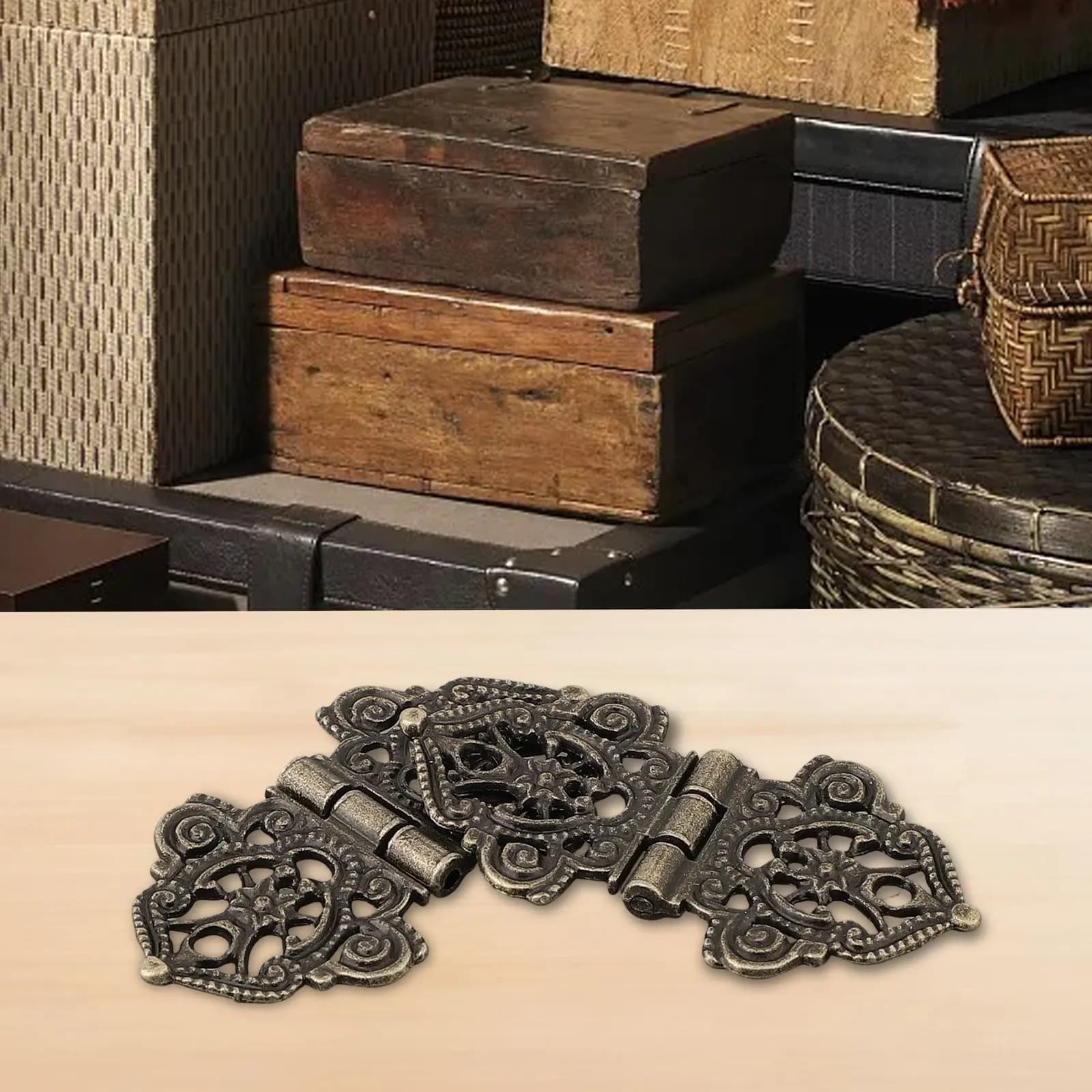 Hardware Furniture box Hinge Lock Furniture hardware Decorative hinges Wooden box for store jewelry Wooden box