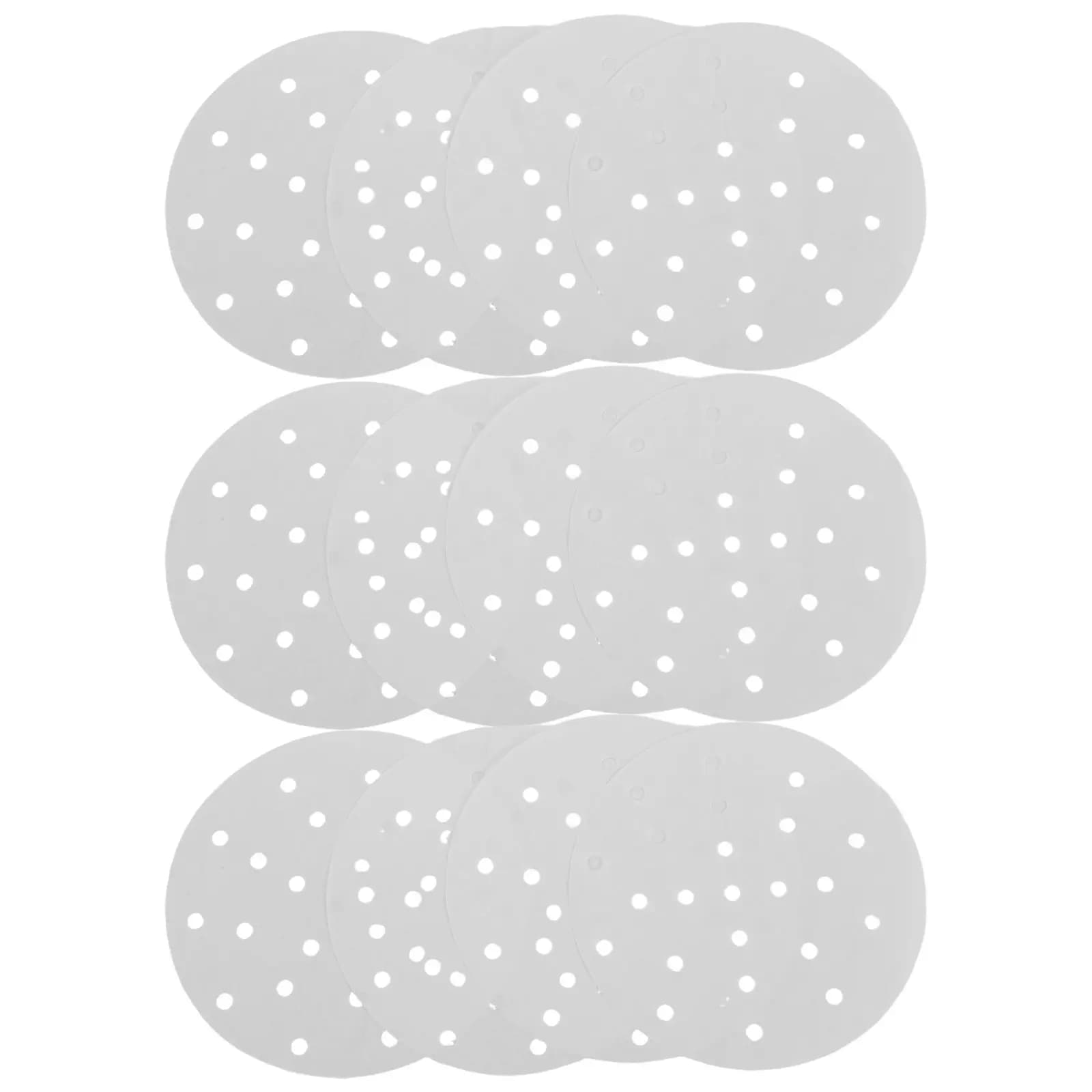 400Pcs Round Steamer Liners Food Grade Paper Sheets Steaming Basket Mat Dumplings Steamed Buns Air Fryer Dumpling Steam Paper