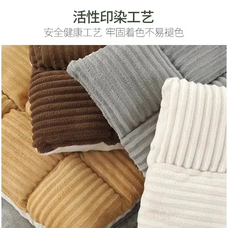 Thick Corduroy Plaid Chair Cushion Seat Cushion Home Office Indoor Outdoor Garden Chair Back Seat Sofa Buttocks Cussion,42x42cm