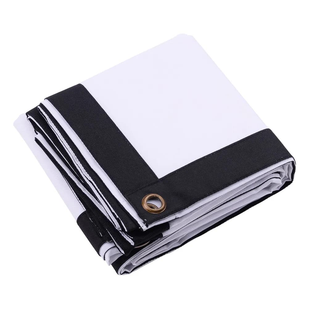 1Pcs Projection Screen 84 Inch 4:3 White Premium Matte Fabric Portable Projector Screen Easy Setup Dismantle for Education Home