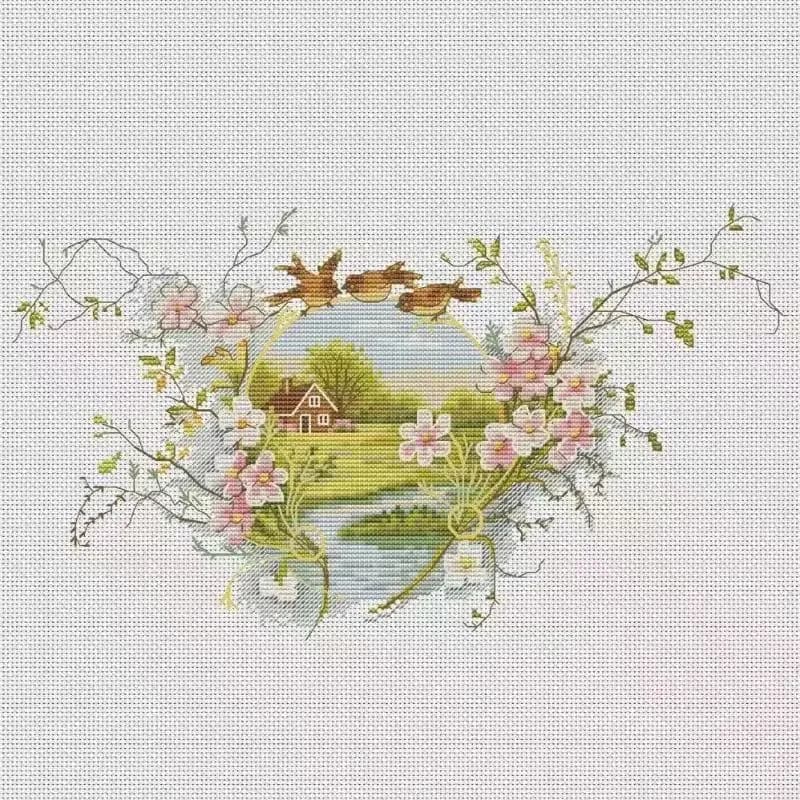 16060A Cross Stitch ONLY FLOSS NO FABRIC NOT Cross-stitch Kit Embroidery Needlework WITHOUT Fabric Homfun Painting Crossing