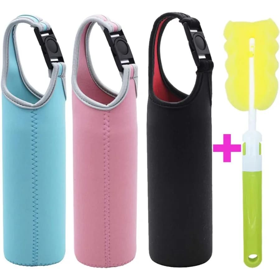 Confezione da 3 manicotti per bottiglia d'acqua in neoprene da 16 oz 21 oz 16,9 once Cinghia porta bottiglia portatile per esterno