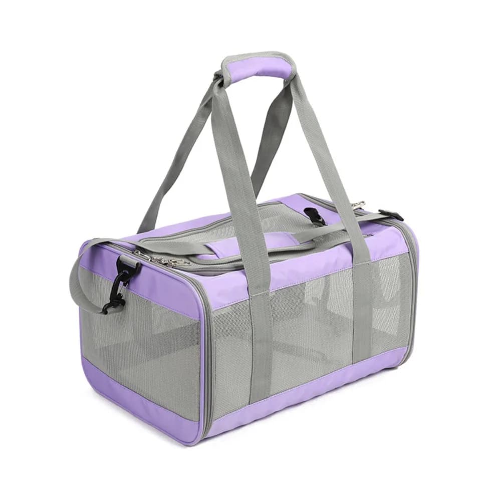 Sturdy Canvas Pets Travel Handbag Breathable Large Capacity Pet Carrier Portable Foldable Pet Airline Bag Dog