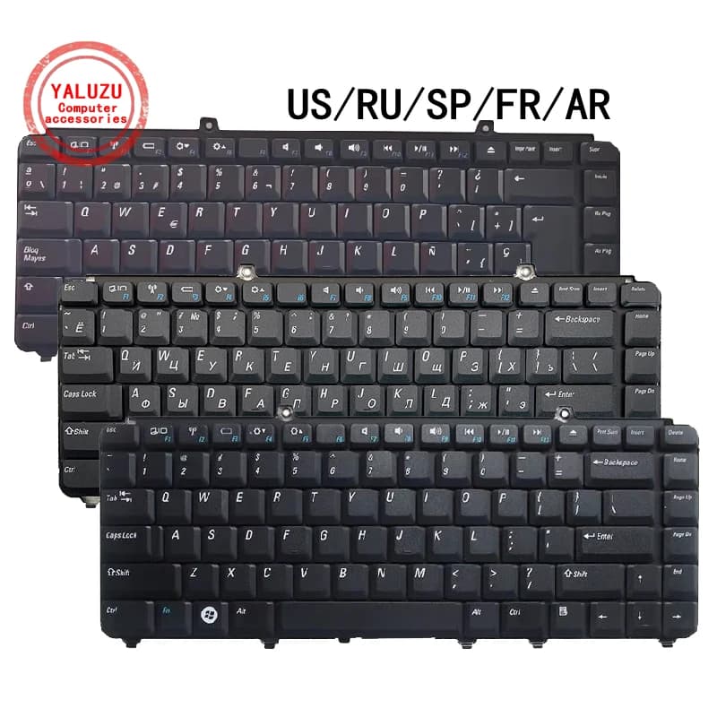 US/RU/SP/FR Tastiera Del Computer Portatile Per Dell 1318 1400 1410 1420 1500 1520 1521 1525 1526 1545 PP14L PP22L PP25L PP26L PP29L M1330 M1410
