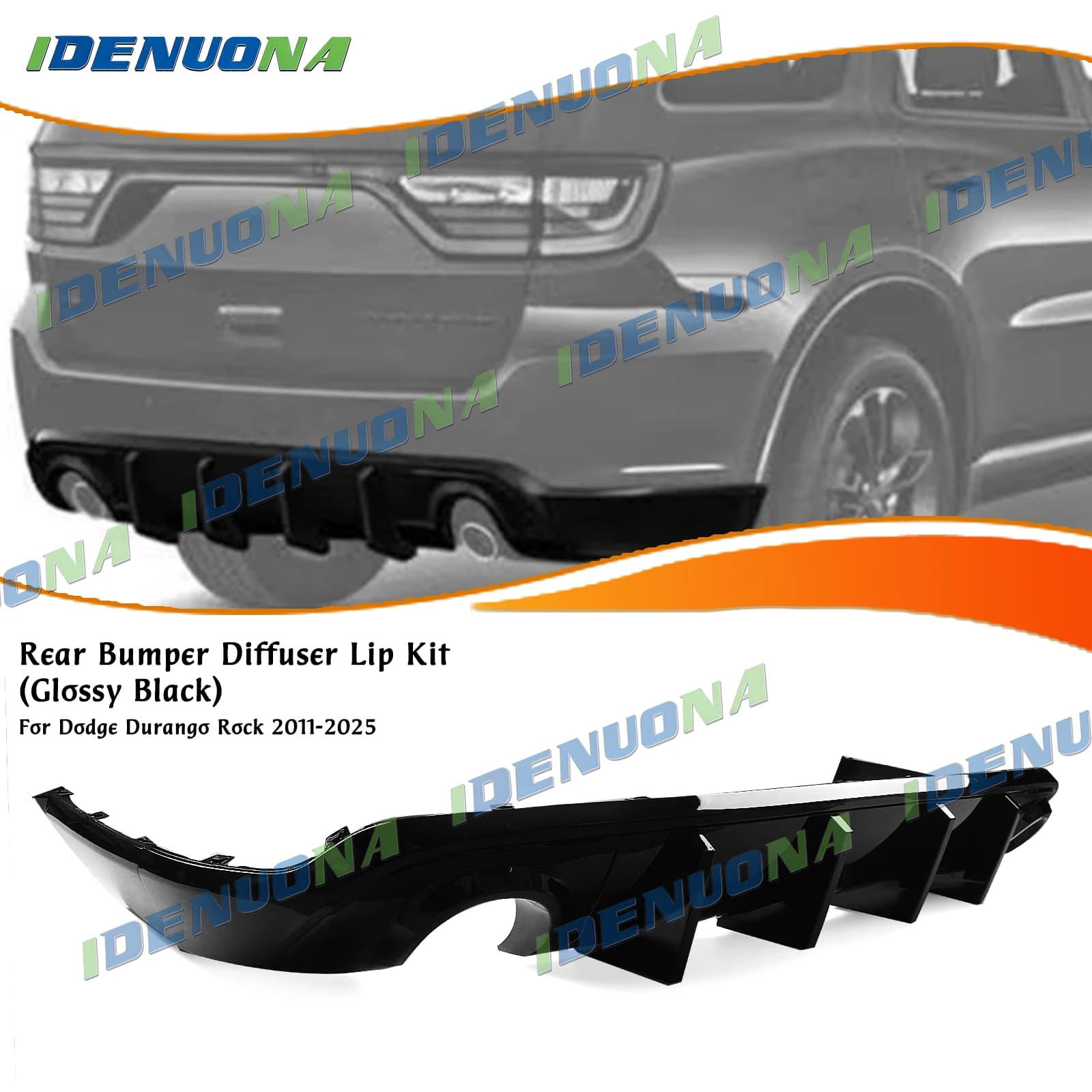 Gloss Black Rear Bumper Diffuser For Dodge Durango 2011-2026