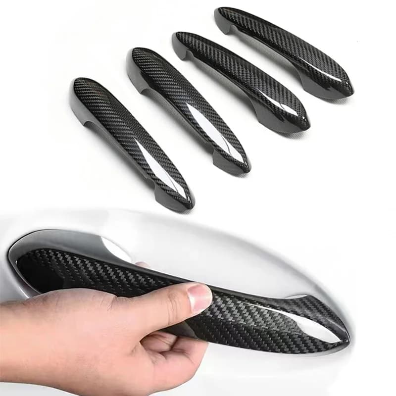 Decorazione della maniglia della portiera dell'auto in vera fibra di carbonio per BMW 3 4 5 6 7 8 X Serie X3 X4 X5 X6 X7 G01 G02 G05 G06 F90 G20 G22 G30 G38 G32