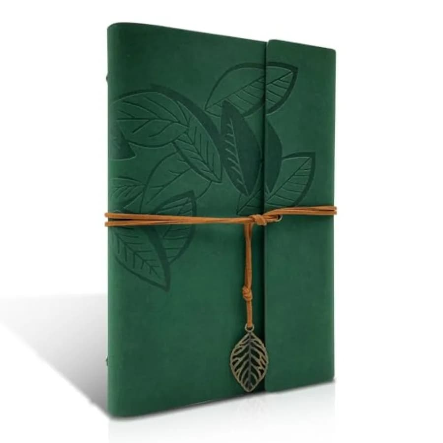 PU Leather Journal Notebook, Vintage Refillable Bound Travel Diary, Ring Binder Daily Journal for Writing, A5 Notebook for Wome