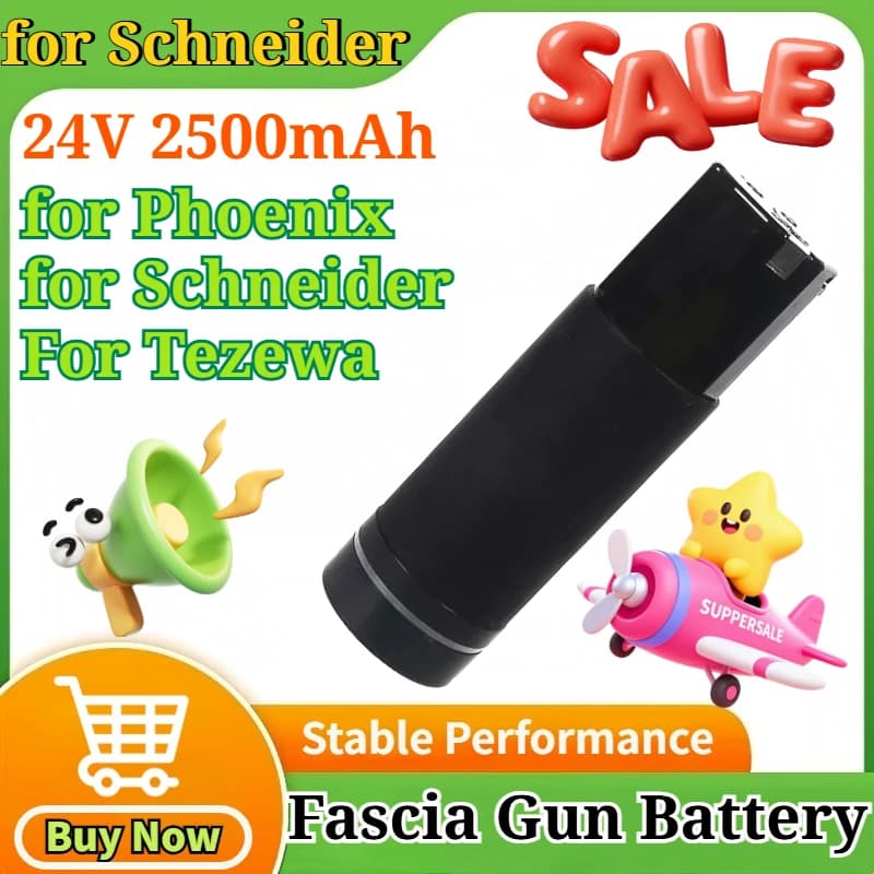 Batteria ricaricabile agli ioni di litio da 24V 2500mAh per pistola massaggiante Phoenix, Schneider, Tezewa / Accessori batteria per pistola fasciale