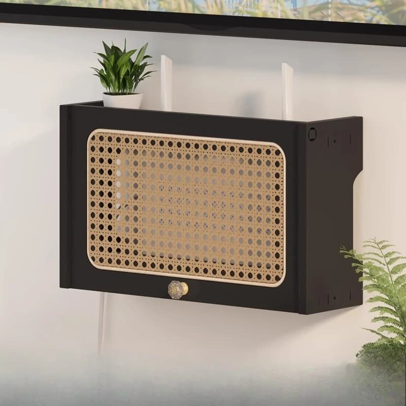 Organizzatore per router a parete Sistema di gestione dei cavi nascosti Set TV-Top Box Cover Scaffale e rack per nascondere modem WiFi