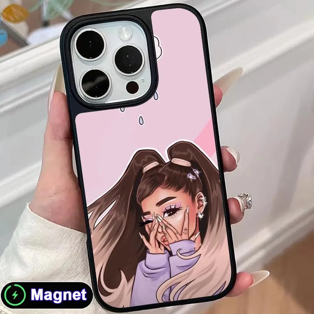 Cover per iPhone Ariana Grande con Superficie Opaca e MagSafe per iPhone 17 16 15 14 13 12 11 Air Pro Max Plus - Custodia Colorata