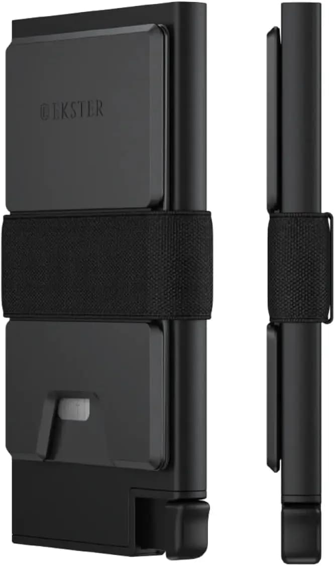 Portafoglio sottile da uomo in alluminio con blocco RFID e accesso rapido alla carta | Portacarte minimalista in metallo