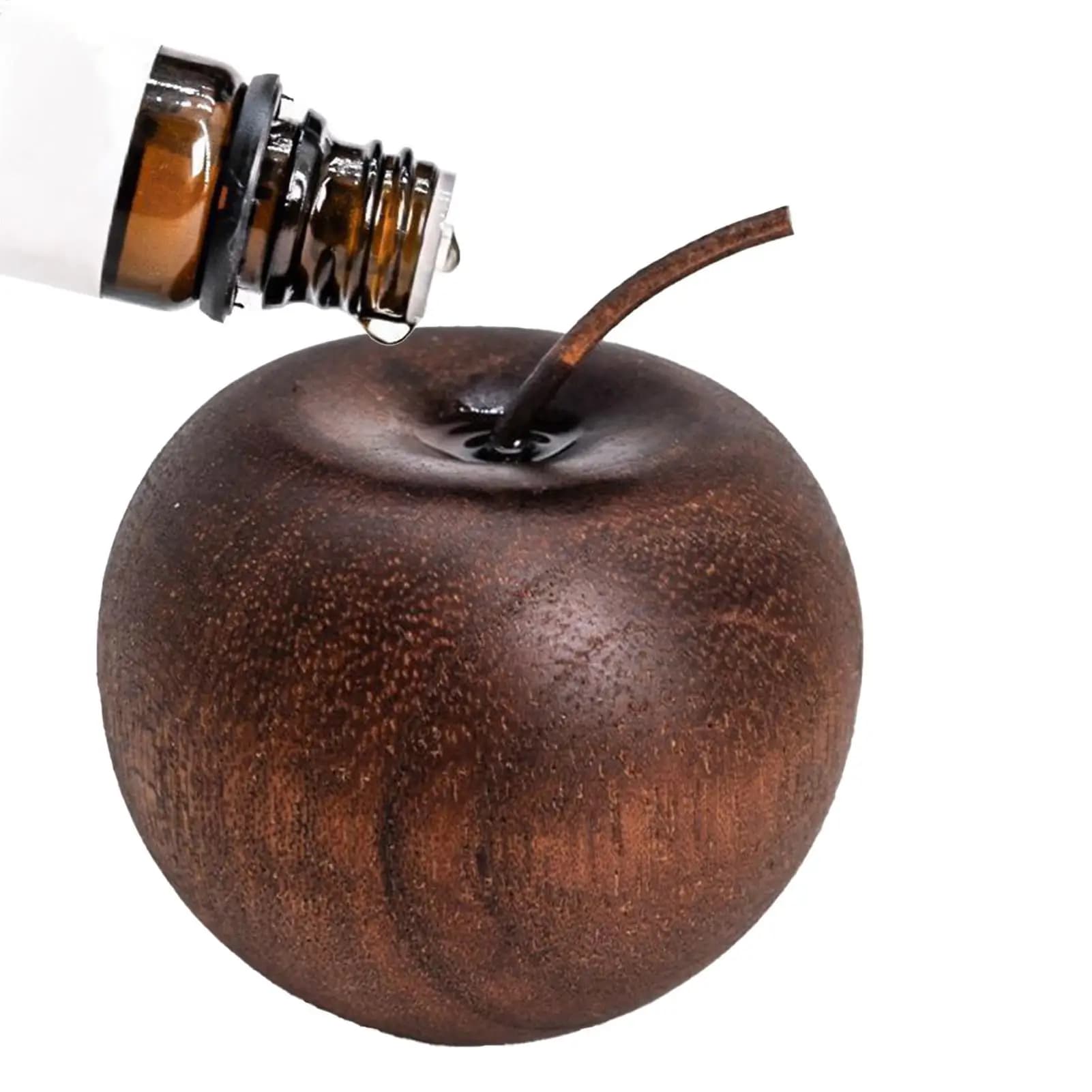 Diffusore di aromi in legno a forma di frutta, accessorio profumato per la decorazione della casa, ideale per uffici creativi e bagni rustici