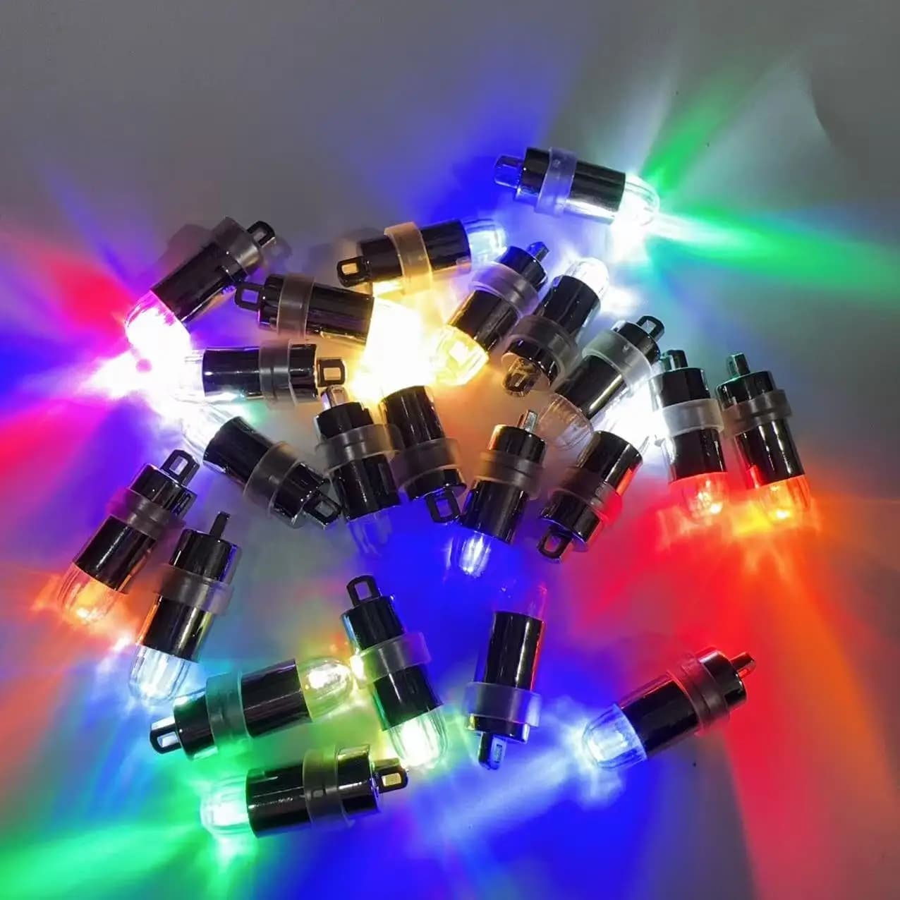 8PCS Mini Super Bright Waterproof Balloon Light Creative LED DIY Rainbow Party Child Handmade Luminous Lamp Toys With Battery
