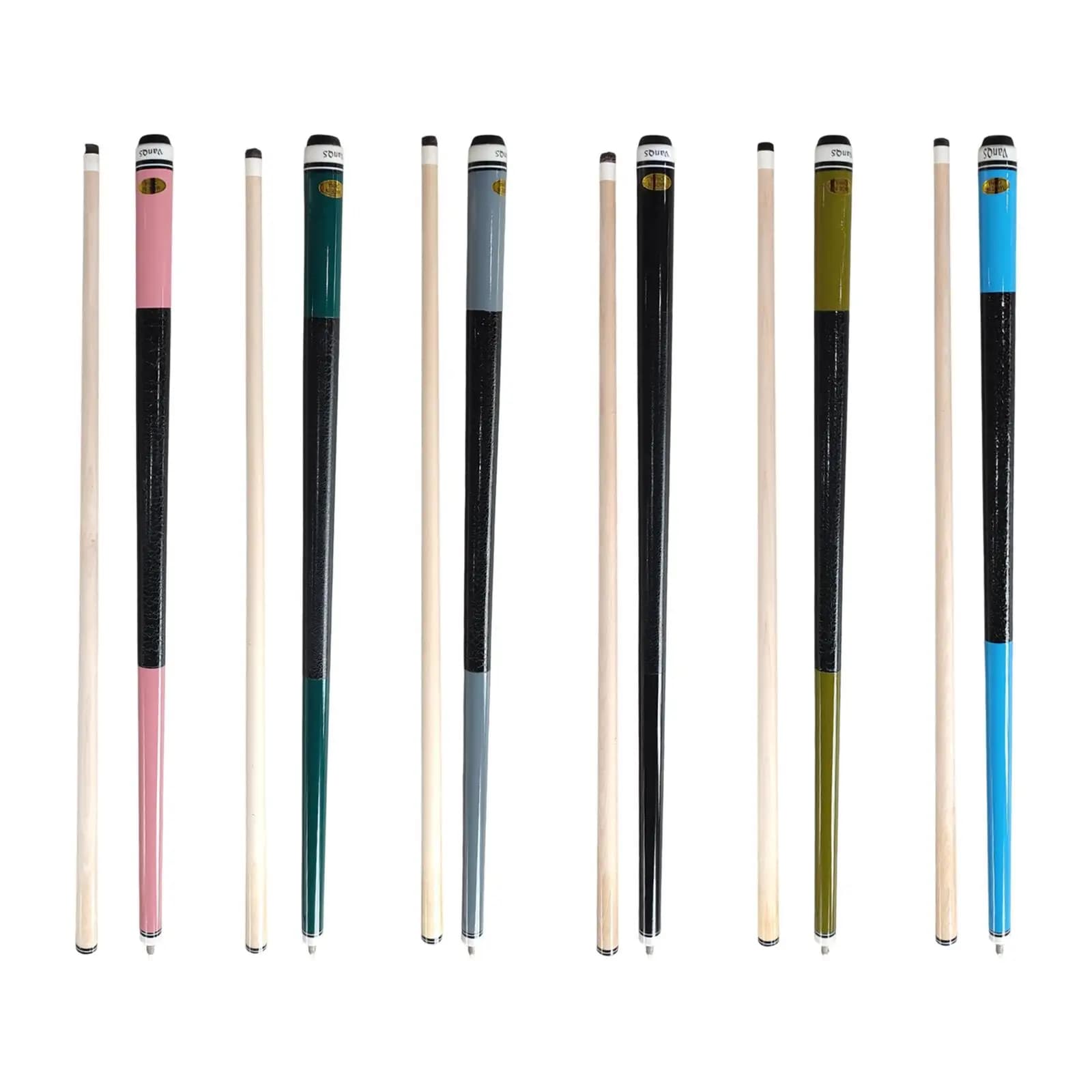 Wooden Pool Cue Stick 13mm Cue Tip Two-piece Billiard Cue Adults Professional for Billiards Training