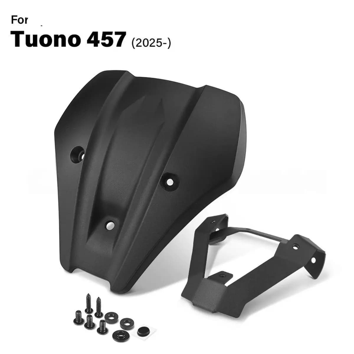ABQE New Model Windscreen Complete Mount Hardware Kit for Aprilia Tuono 457 2025+,Front Wind Deflector Black