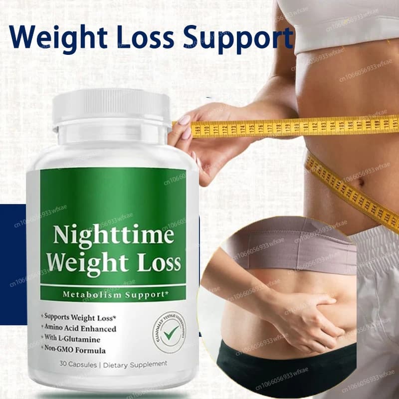 Night Time Weight Loss Capsule - Supports Reduce Bloating, Appetite Suppression, Healthy Weight Management and Promote Sleep