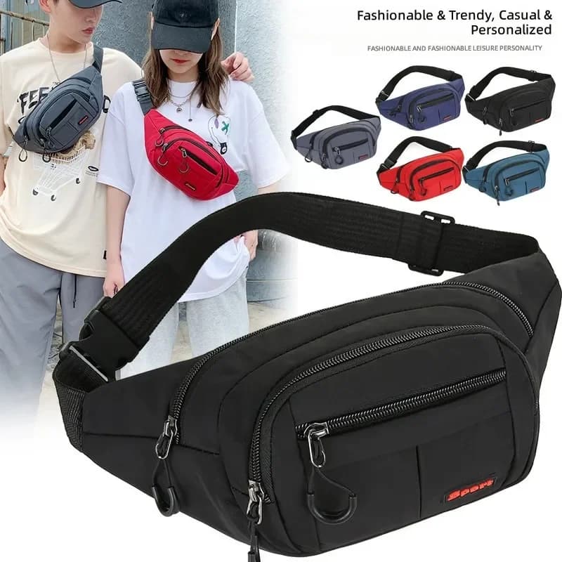 for Cross-border Fashion Sports Mobile Phone Fanny Pack New Chest Bag Construction Site Work Fitness Backpack Messenger Bag