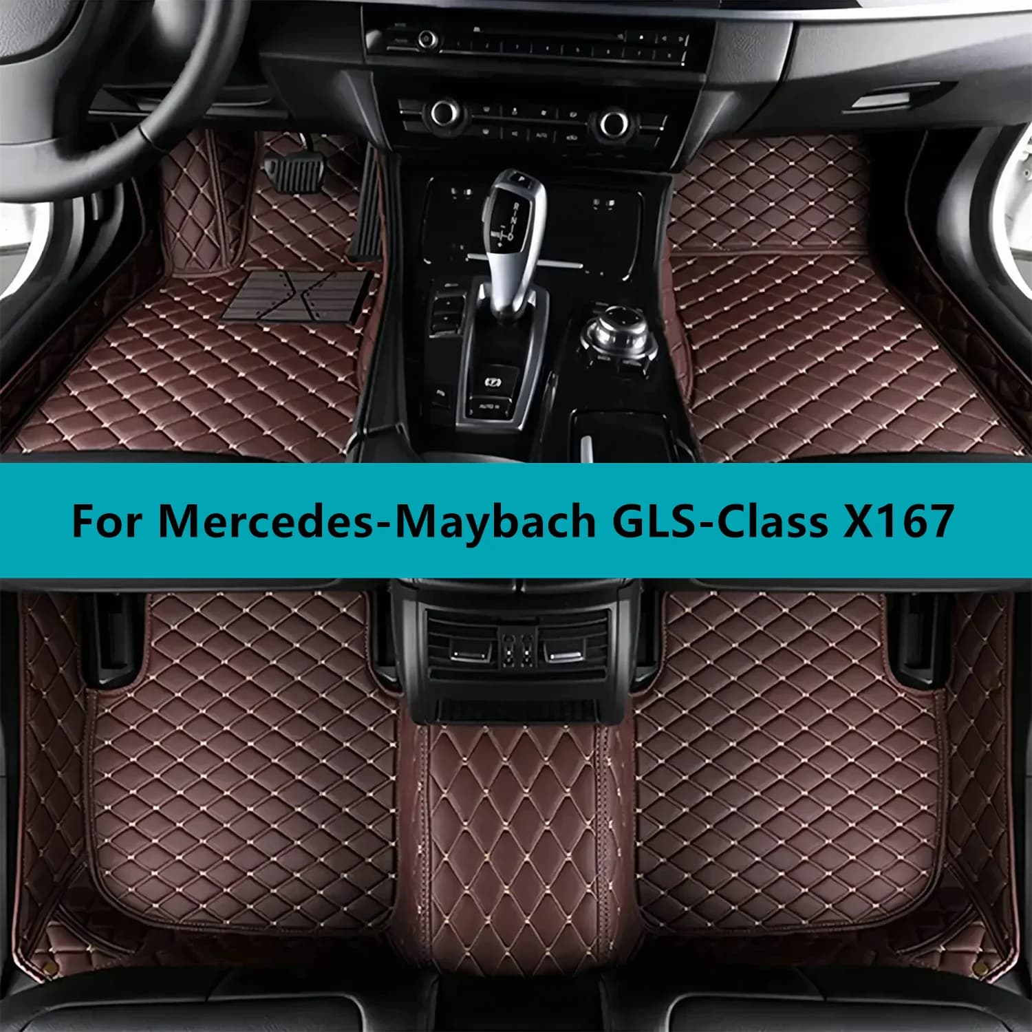 Complete Set Car Mats for Mercedes-Maybach Class GLS X167 2023 2024 2025 2026 Waterproof Car Car Mats for All Seasons