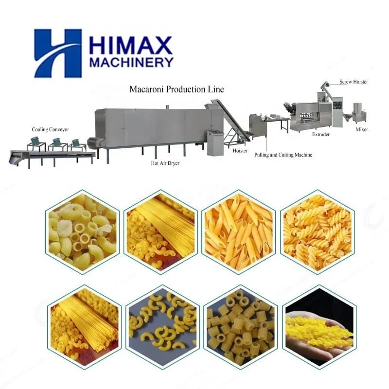 Linea automatica di produzione di pasta corta piccola Macchina per fare macaroni Macchina per fare pasta