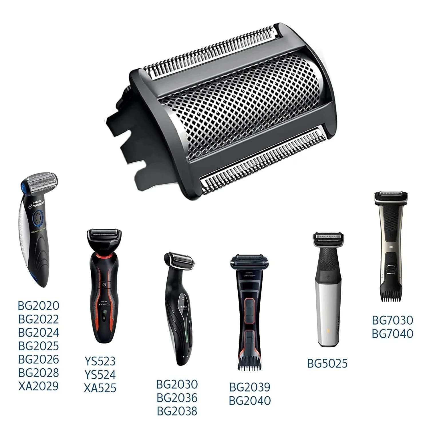 High Quality BG2000 Replacement Head Compatible with Philips BG7030 BG7040 BG2029 BG2030 BG2040 BG2039 BG2024 Beard Trimmer