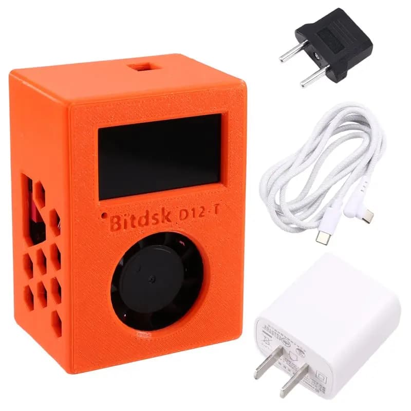 New! Bitdsk D12 T 200Gh/S Miner ASIC for Bitcoin and Litecoin with Intelligent Display for Mining, EU Plug