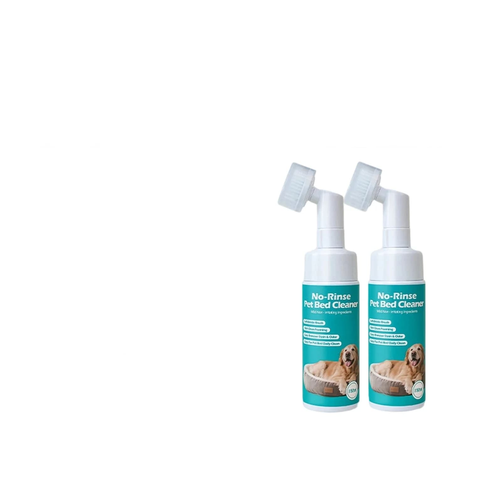 Detergente Schiumogeno Senza Risciacquo da 150ml per Cani e Gatti con Spazzola Integrata per la Pulizia delle Zampe Sporche degli Animali Domestici