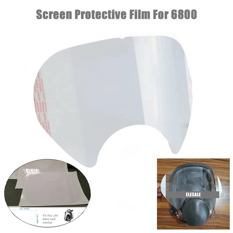 Maschera a spruzzo Pellicola trasparente per respiratore a gas 6800 Maschera a pieno facciale Pellicola protettiva di alta qualità Protezione per schermo Pittura