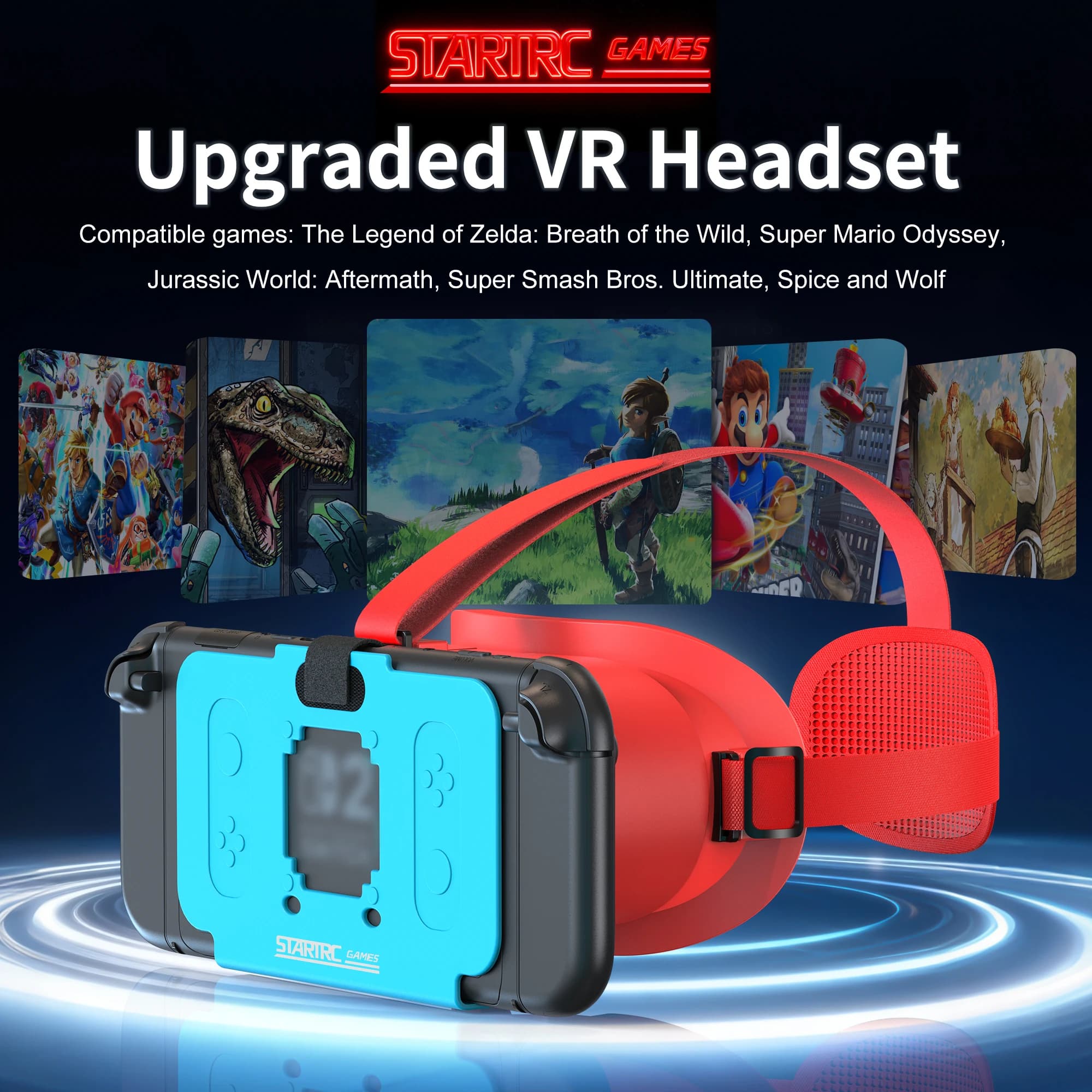 Cuffie VR aggiornate per console di gioco Nintendo Switch 2 HD 3D Glasse Switch 2 Accessori Regalo di Natale