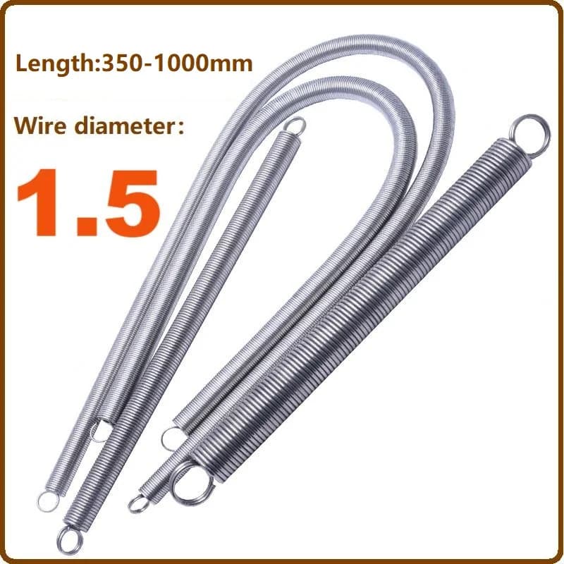 Molla elastica a doppio anello ad anello chiuso in acciaio inossidabile 304, diametro filo 1,5 mm, lunghezza 350-1000 mm Molle di tensione 304 possono essere personalizzate