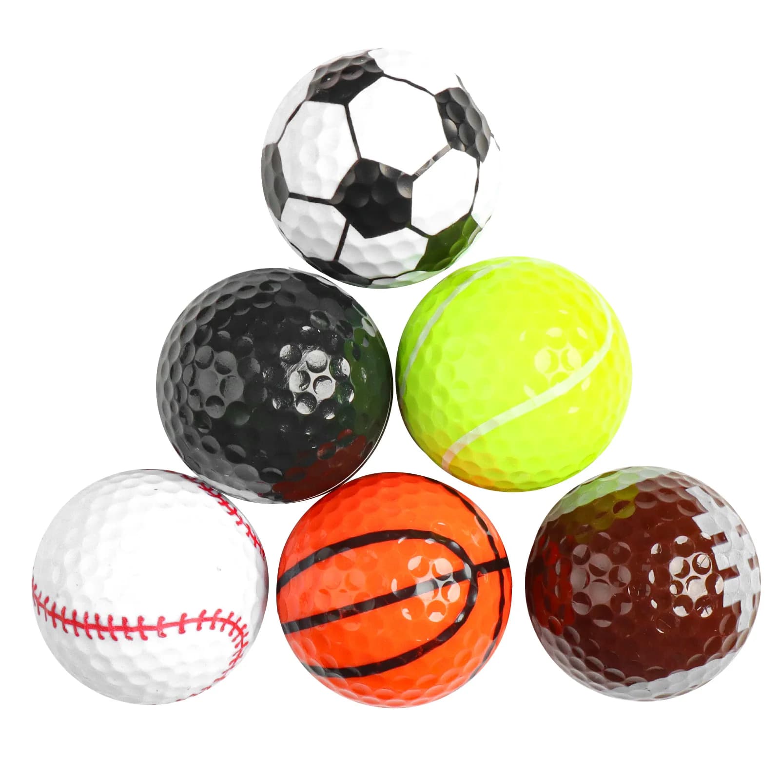Set regalo di 6 palline da golf divertenti Happy Gilmore, set di palline da golf divertenti e originali, accessori da golf divertenti per la festa del papà