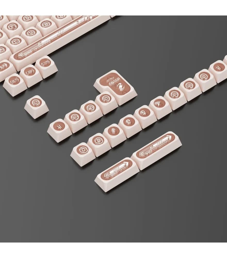 Sublimation PBT opal personalized pink 138-key full set, suitable for customized mechanical keyboard