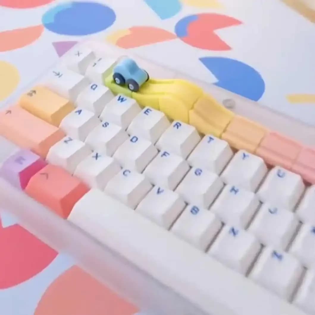 Custom Three-Double Curtains Custom Resin Covers for Mechanical Keyboards with Cross Switch