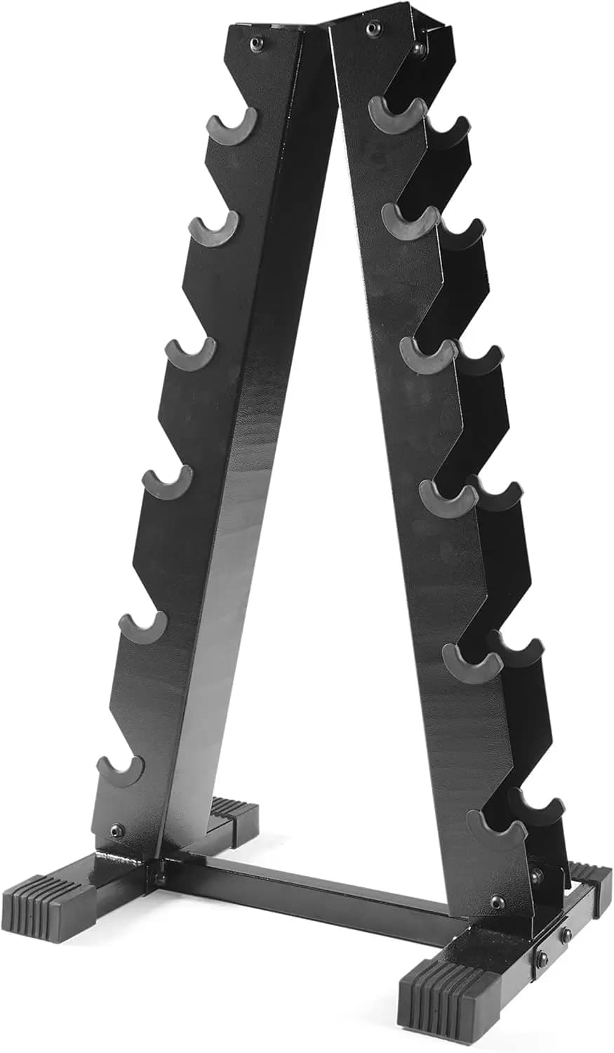 Handlebar holder with A structure for heavy loads with rubber protection, space saving design for 6 pairs