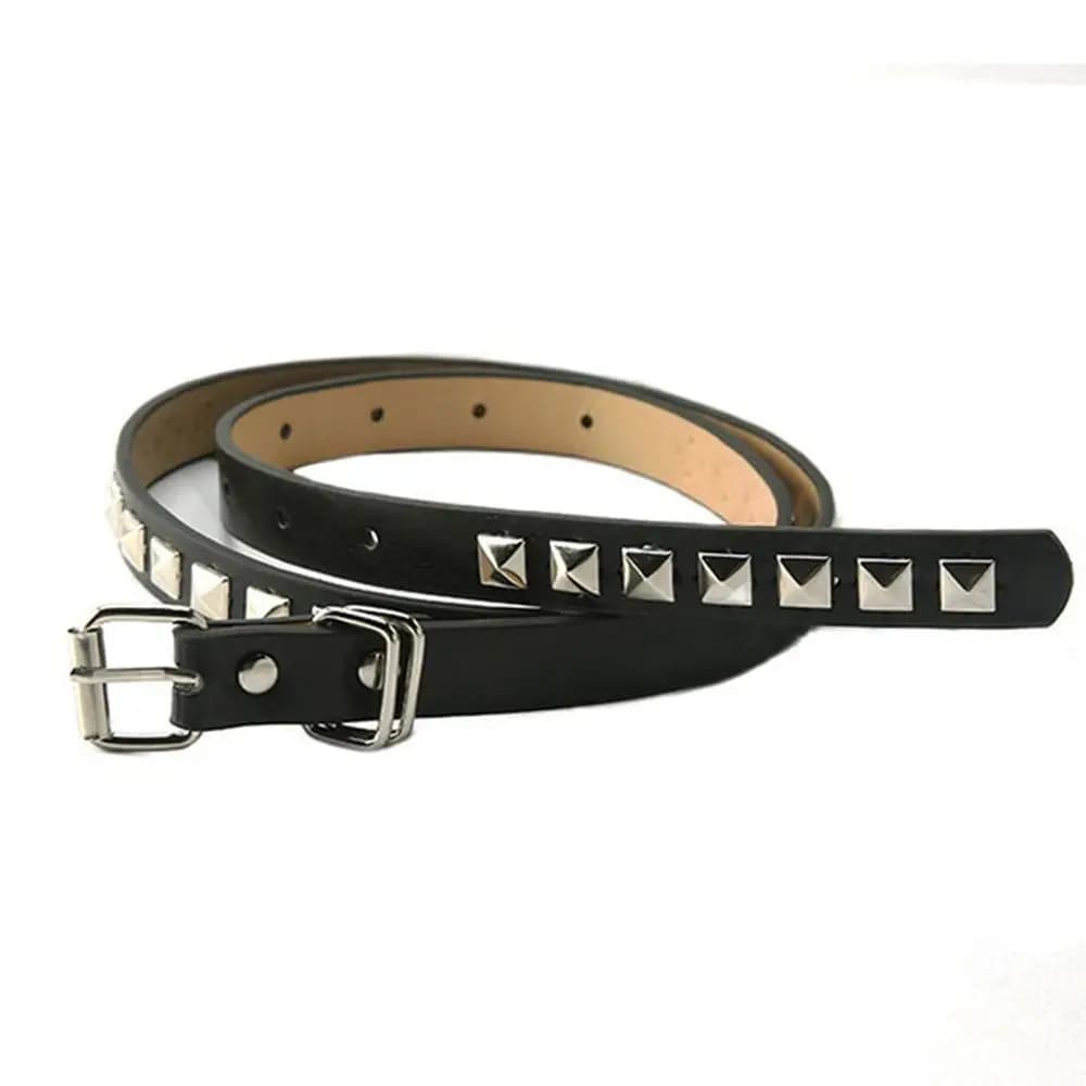 Cinture decorative coreane per abiti, accessori da uomo, fibbia in metallo, cintura in pelle PU, cinture da donna con rivetti.