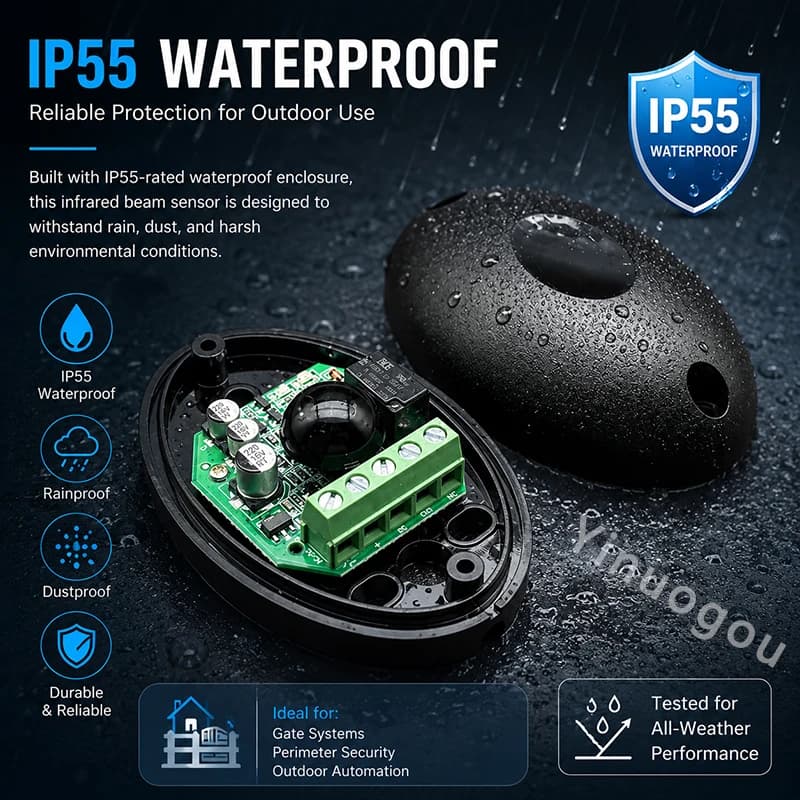 DC 12-24V Single Infrared Beam sensor IP55 Waterproof Infrared Sensing fechnology For Gate And Window Alarm Transmitter Receiver