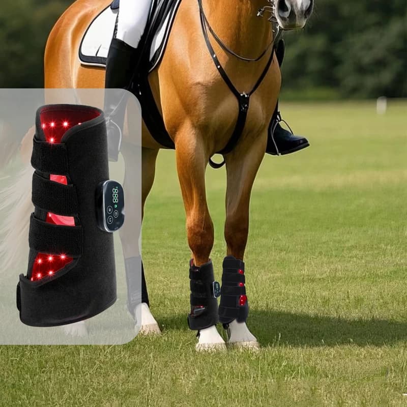 Large Pet Infrared Muscle Recovery Bandage Knee Brace Therapy Light | Red Light Therapy Device for Horse Legs