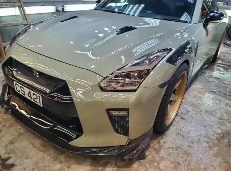 For Nissan GTR R35 2017-2022 Kit Carrozzeria in Vera Fibra di Carbonio, Diffuser Front, Spoiler and Wheelchair Fins