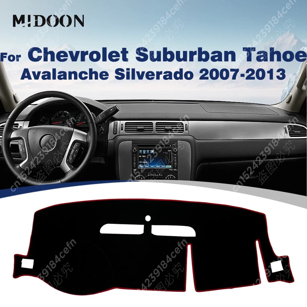 Car dashboard cover for Chevrolet Suburban Tahoe Avalanche Silverado GMC Yukon Sierra 2007-2013 08 09 10 11 12 Dash Zerbino Carpets