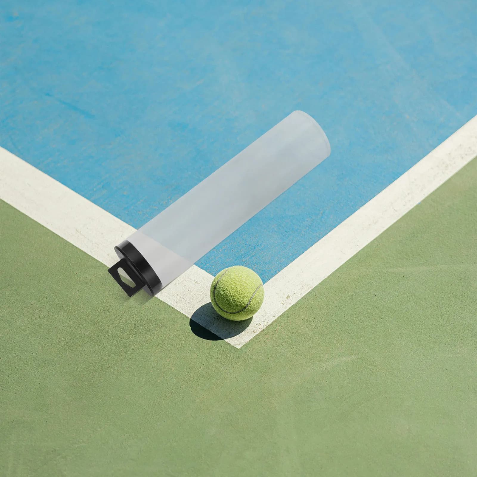 Contenitore Cilindrico Trasparente in PVC Riutilizzabile per Palline da Tennis, Organizzatore Sportivo Portatile e Leggero