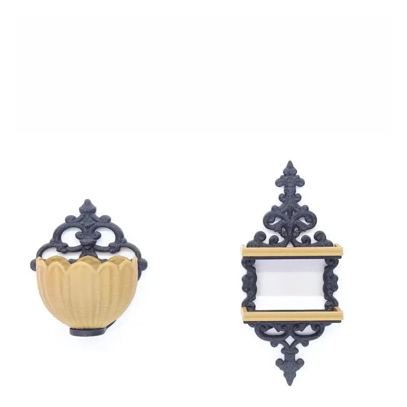 1 Pezzo Scaffale da Parete in Miniatura 1:12 per Casa delle Bambole con Cesto di Fiori per Decorazioni Fai-da-Te per Bambini
