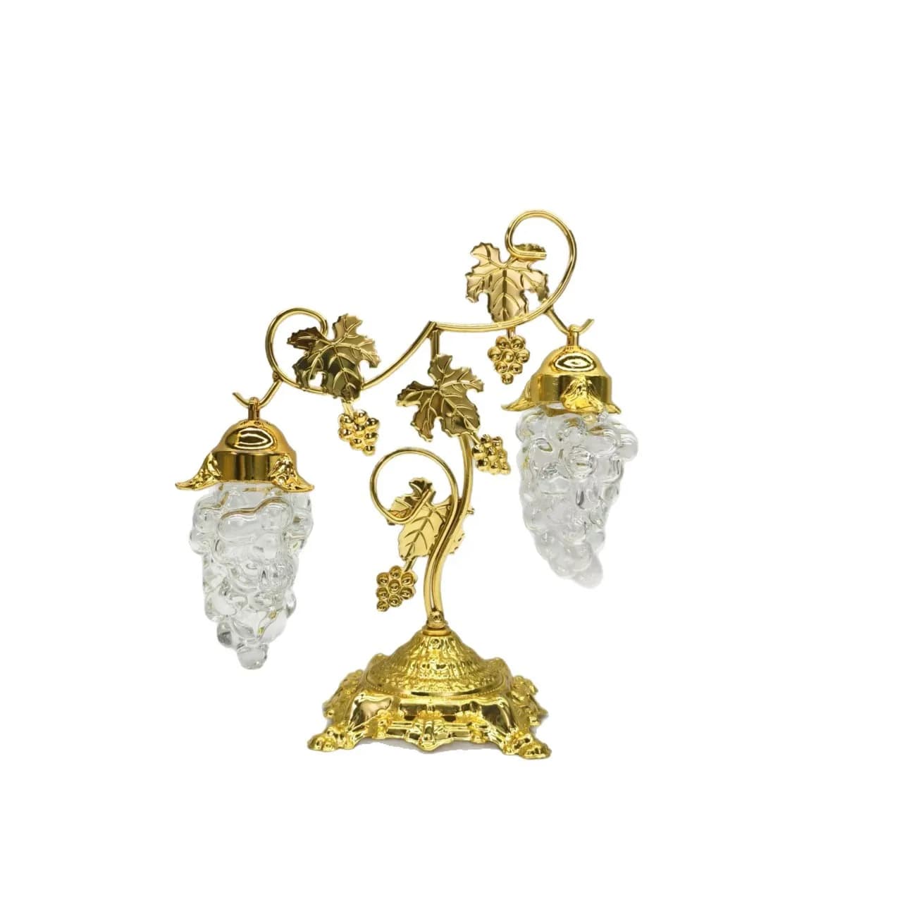 Set di saliera e pepiera a forma di grappolo d'uva DSA, ornamento da tavolo di lusso leggero per la conservazione dei condimenti, set da tavola creativo dorato