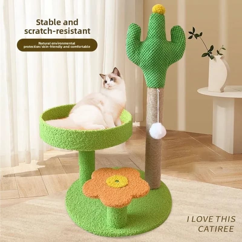 Telaio da arrampicata per gatti con cactus Forniture per animali domestici Durevole senza briciole Giocattolo per gatti